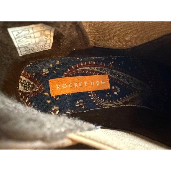 Rocket Dog Brown Faux Leather Ankle Boots booties Size US 10 low heel - Picture 5 of 10